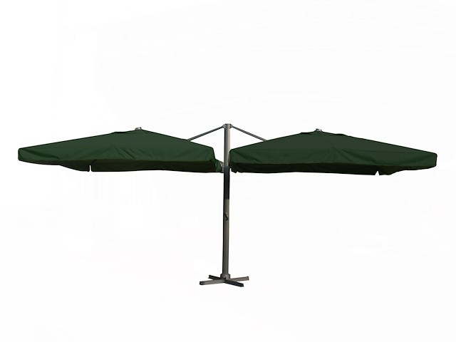 Dubbele hangende parasol donkergroen (2 * 300x400cm) - afbeelding 3 van  3