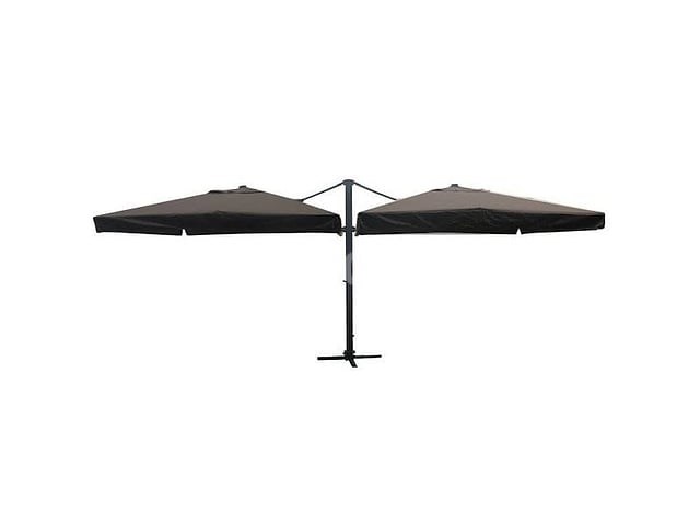 Dubbele hangende parasol zwart (2 * 300x400cm) - afbeelding 3 van  3
