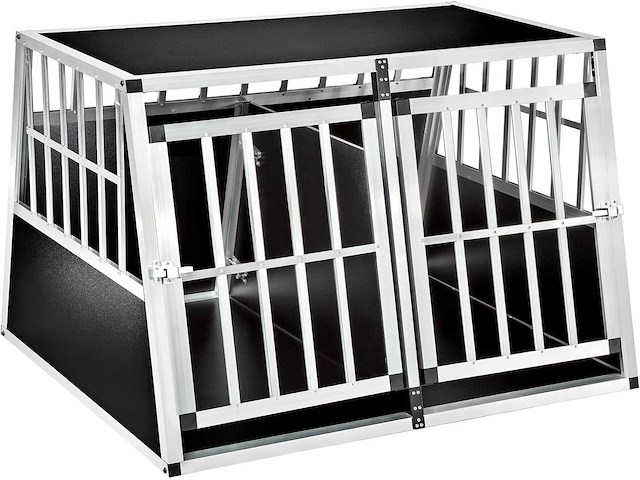 Dubbele hondendrager met hellende achterwand - afbeelding 1 van  9