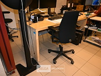 Dubbele houten bureau - afbeelding 1 van  6