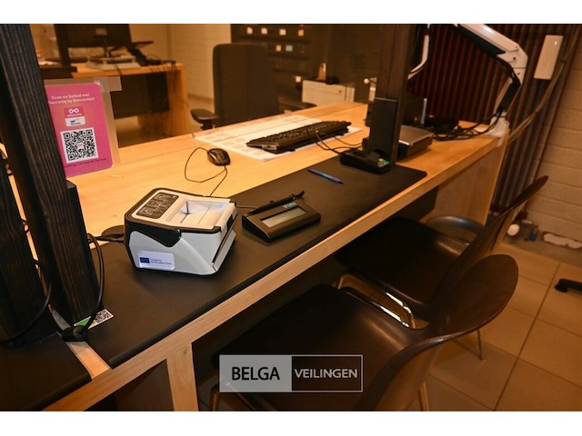 Dubbele houten bureau - afbeelding 4 van  6