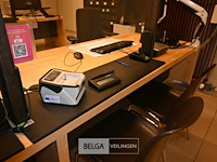 Dubbele houten bureau - afbeelding 4 van  6