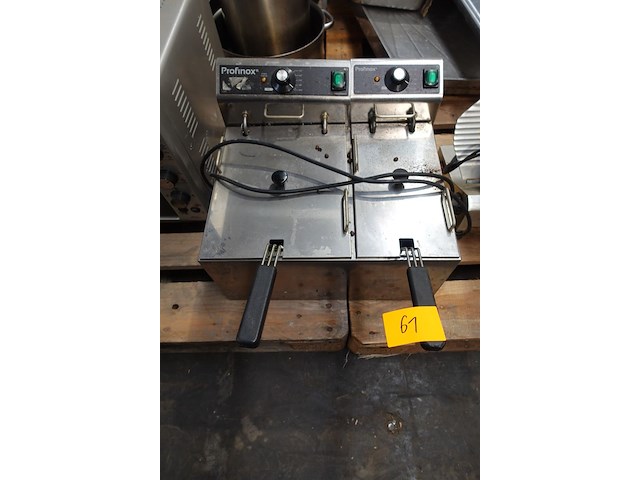 Dubbele inox friteuse profinox - afbeelding 1 van  5