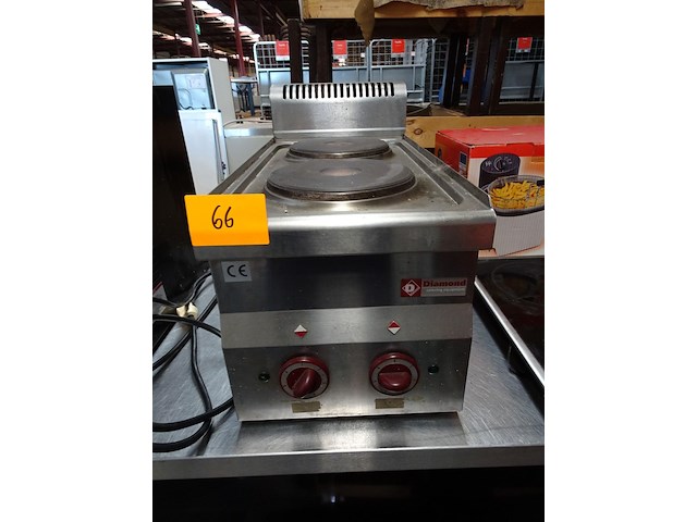 Dubbele inox kookplaat diamond - afbeelding 1 van  2