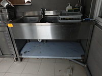 Dubbele inox spoelbak