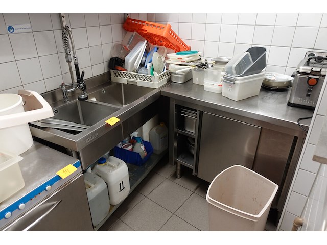 Dubbele inox spoelbak - afbeelding 1 van  7