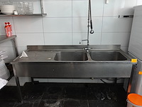 Dubbele inox spoelbak - afbeelding 1 van  4