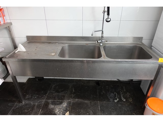 Dubbele inox spoelbak - afbeelding 2 van  4