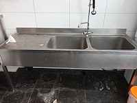 Dubbele inox spoelbak - afbeelding 2 van  4