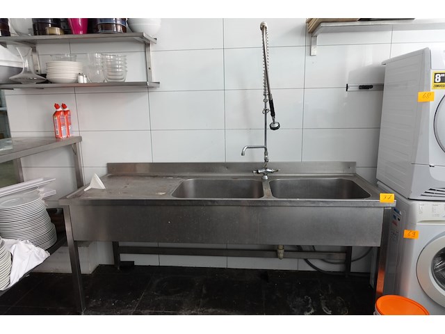Dubbele inox spoelbak - afbeelding 4 van  4