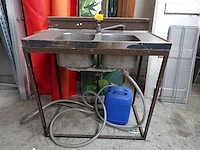 Dubbele inox spoelbak