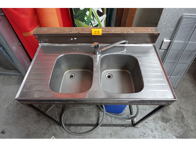 Dubbele inox spoelbak - afbeelding 2 van  5