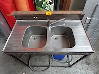 Dubbele inox spoelbak - afbeelding 2 van  5
