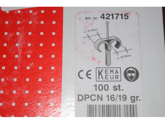 Dubbele kabelclips mepac ca. 4 doosjes x100st. - afbeelding 1 van  3