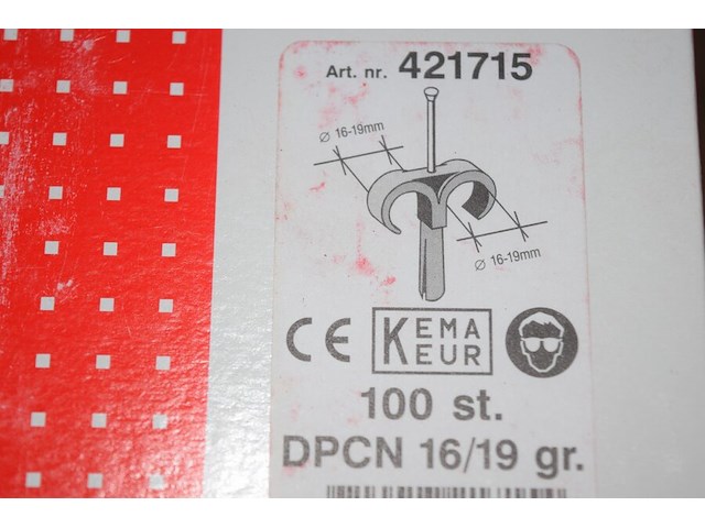 Dubbele kabelclips mepac ca. 4 doosjes x100st. - afbeelding 2 van  3