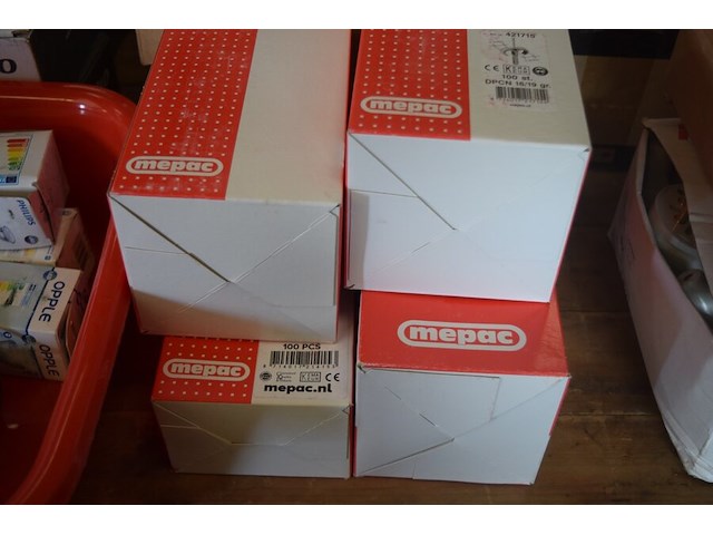 Dubbele kabelclips mepac ca. 4 doosjes x100st. - afbeelding 3 van  3