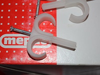 Dubbele kabelclips met nagel, 6 doosjes - afbeelding 2 van  3