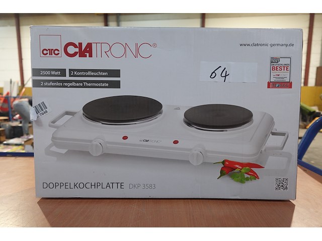 Dubbele kookplaat clatronic - afbeelding 1 van  2