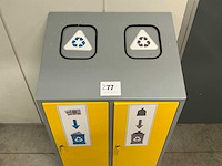 Dubbele metalen sorteervuilbak - afbeelding 3 van  4