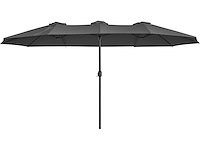 Dubbele parasol - 460 x 270 cm - antraciet - afbeelding 8 van  8