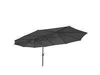 Dubbele parasol met krukas en ventilatie, bescherming 80+ - crème - afbeelding 2 van  4