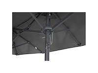 Dubbele parasol met krukas en ventilatie, uv80+ bescherming - anthraciet - 270 x 450cm - afbeelding 3 van  7