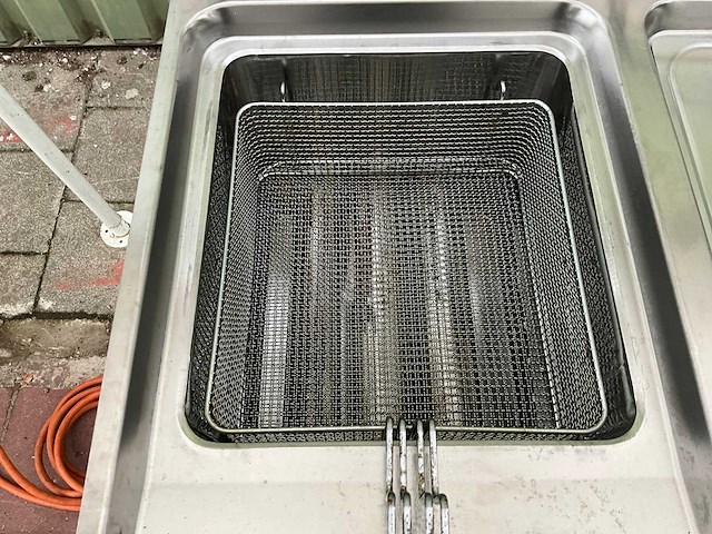 Dubbele professionele gasfriteuse – rvs – 2 × 15 l – mobiel - afbeelding 6 van  11