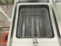 Dubbele professionele gasfriteuse – rvs – 2 × 15 l – mobiel - afbeelding 6 van  11