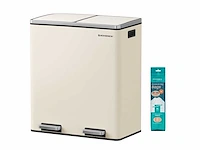 Dubbele prullenbak 2 x 30 l, zacht gesloten
