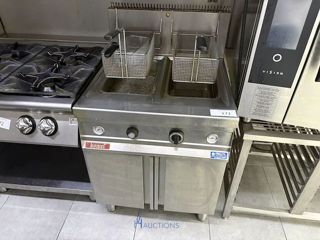 Dubbele rvs-friteuse komel - afbeelding 1 van  14