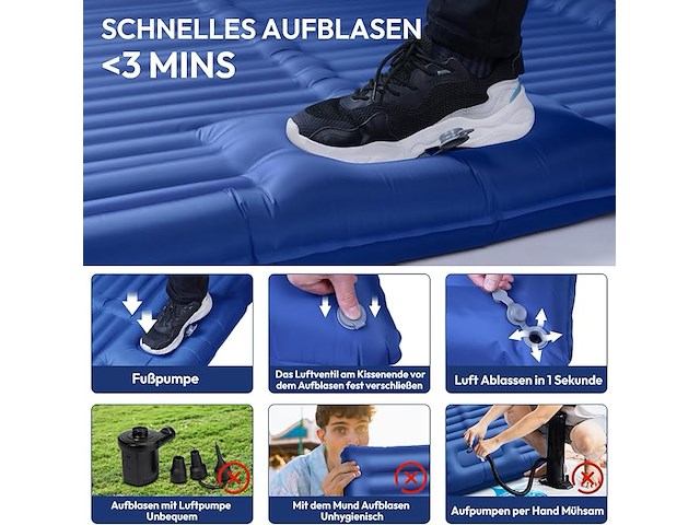 Dubbele slaapmat, zelfopblazend - afbeelding 2 van  3