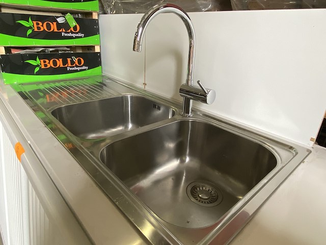 Dubbele spoelbak en kraan grohe - afbeelding 2 van  3