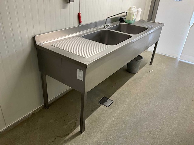 Dubbele spoelbak rvs - afbeelding 1 van  5