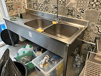 Dubbele spoelbak rvs