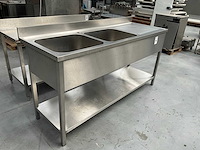 Dubbele spoelbak rvs - afbeelding 1 van  1