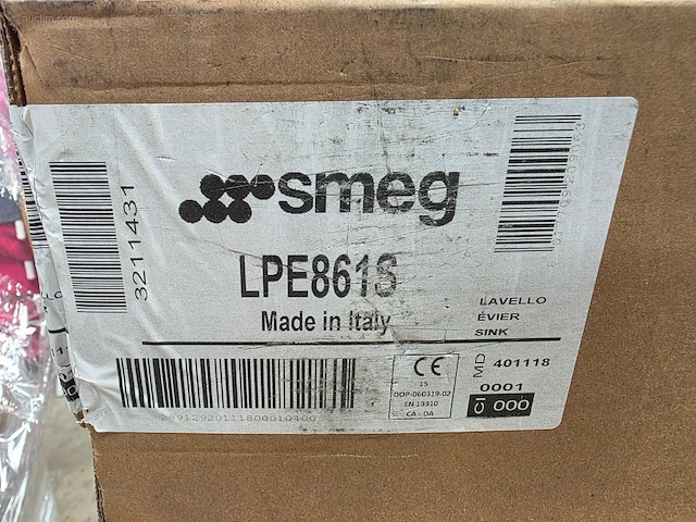 Dubbele spoelbak smeg lpe861s - afbeelding 3 van  3