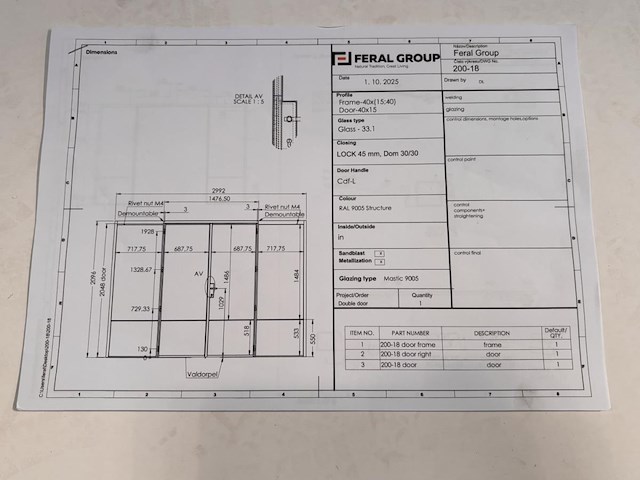Dubbele stalen deur met zijlichten - buitenschrijnwerk - afbeelding 7 van  9