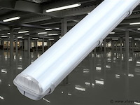 Dubbele tl armatuur 120cm – ip65 waterdicht – fluorescerend frame (x16) - afbeelding 1 van  6