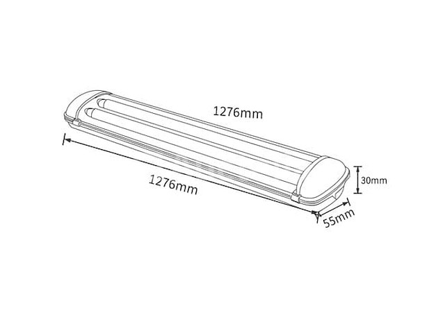 Dubbele tl armatuur 120cm – ip65 waterdicht – fluorescerend frame (x24) - afbeelding 4 van  6