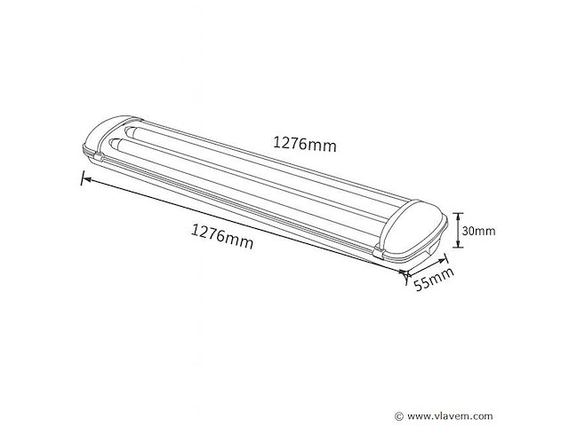 Dubbele tl armatuur 120cm – ip65 waterdicht – fluorescerend frame (x24) - afbeelding 5 van  6