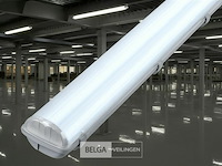 Dubbele tl armatuur 120cm – ip65 waterdicht – fluorescerend frame (x24) - afbeelding 1 van  7