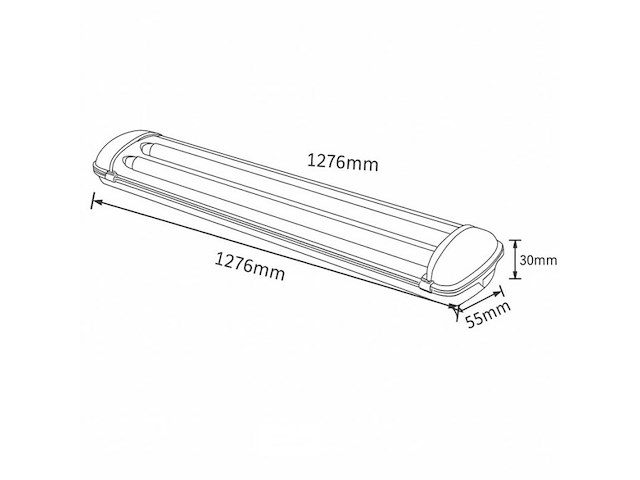 Dubbele tl armatuur 120cm – ip65 waterdicht – fluorescerend frame (x24) - afbeelding 6 van  7