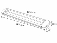 Dubbele tl armatuur 120cm – ip65 waterdicht – fluorescerend frame (x24) - afbeelding 6 van  7