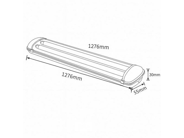 Dubbele tl armatuur 120cm – ip65 waterdicht – fluorescerend frame (x24) - afbeelding 6 van  7