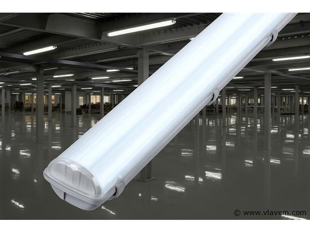 Dubbele tl armatuur 120cm – ip65 waterdicht – fluorescerend frame (x8) - afbeelding 1 van  6