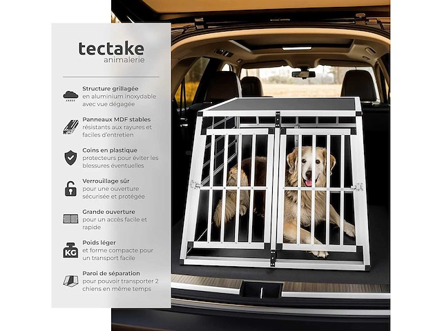 Dubbele veilige hondenhouder met rechte rug - afbeelding 3 van  7