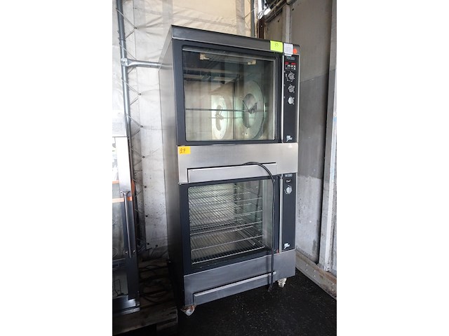 Dubbele verrijdbare inox oven eurogrill - afbeelding 1 van  5