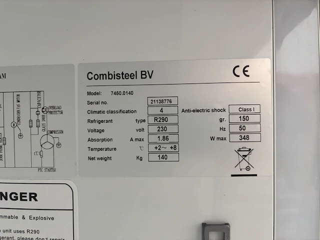 Dubbele vitrine koeling combisteel - afbeelding 3 van  3