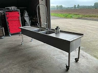 Dubbele wasbak mobiele wastafel - afbeelding 3 van  7