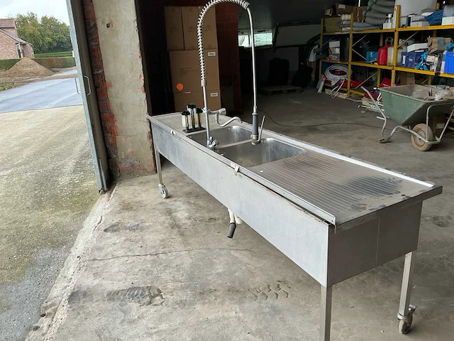 Dubbele wasbak mobiele wastafel - afbeelding 7 van  7